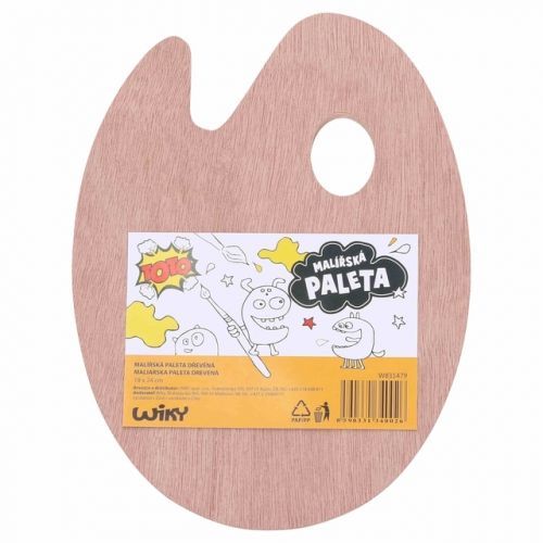 WIKY DREVENA MALIARSKA PALETA 18X24CM
