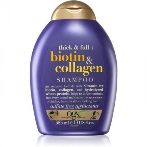 OGX Biotin & Collagen zhusťujúci šampón pre objem vlasov 385 ml