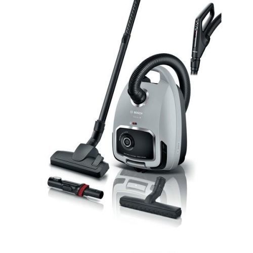 Podlahový vysávač Bosch Classic Bgb6x330 siv... QuattroPower, PowerProtect, filtr HEPA H13, hubice na tvrdé podlahy, akční rádius 12 m, hlučnost: 75 d