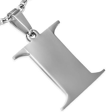 Prívesok z chirurgickej ocele - zrkadlovolesklé písmeno 