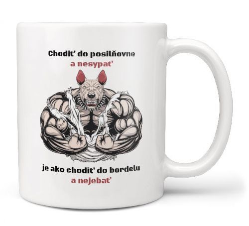 Hrnek Chodiť do posilňovne