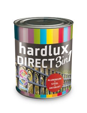 Chromos-Svjetlost HARDLUX DIRECT 3v1 - antikorózny náter na kov - RAL9005 - Čierna - 2,5 L