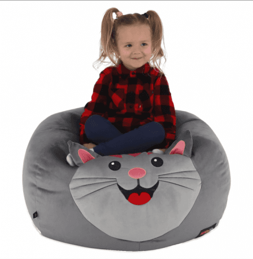 Sedací vak, šedá látka, BABY TYP 1