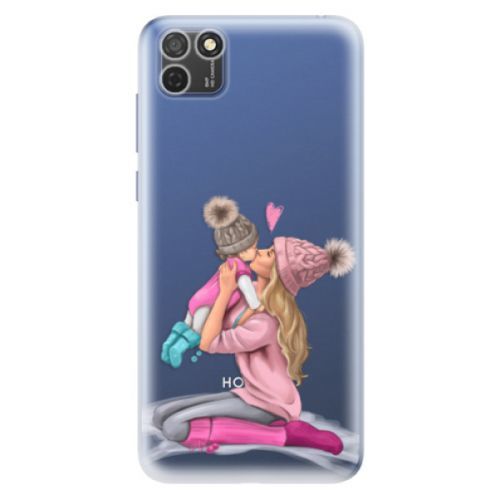 Odolné silikónové puzdro iSaprio - Kissing Mom - Blond and Girl - Honor 9S