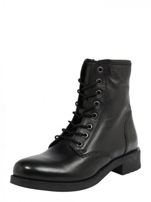 GEOX Šnurovacie členkové čižmy  čierna