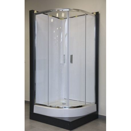 HOPA - Čtvrtkruhový sprchový kout s vaničkou BILBAO - Univerzální, Hliník chrom, Čiré bezpečnostní sklo - 5 mm, 90 cm, 90 cm (OLBBIL90CC)