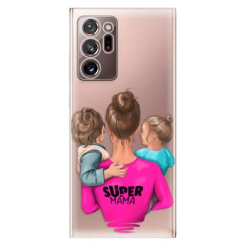 Odolné silikónové puzdro iSaprio - Super Mama - Boy and Girl - Samsung Galaxy Note 20 Ultra