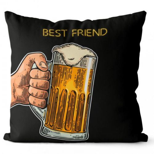 Vankúš Beer friend (Veľkosť: 40 x 40 cm)
