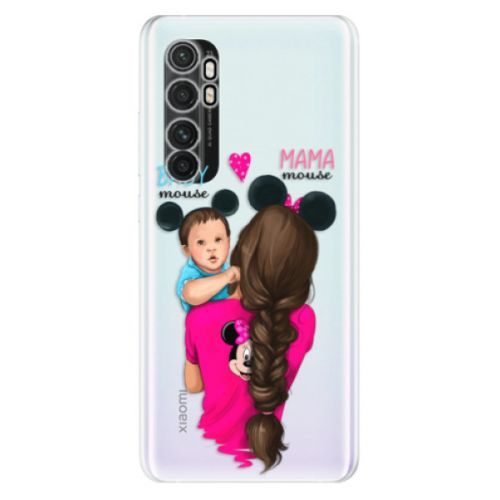 Odolné silikónové puzdro iSaprio - Mama Mouse Brunette and Boy - Xiaomi Mi Note 10 Lite