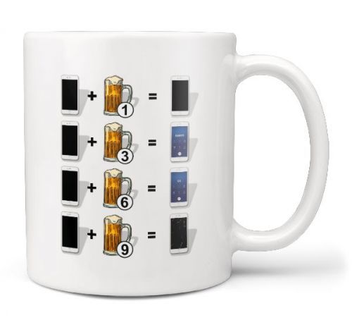 Hrnek Pivo a telefón