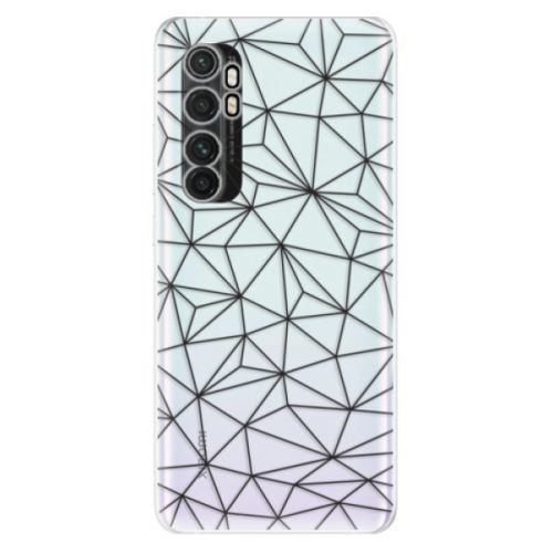Odolné silikónové puzdro iSaprio - Abstract Triangles 03 - black - Xiaomi Mi Note 10 Lite