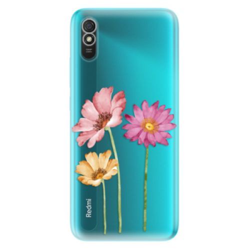 Odolné silikónové puzdro iSaprio - Three Flowers - Xiaomi Redmi 9A