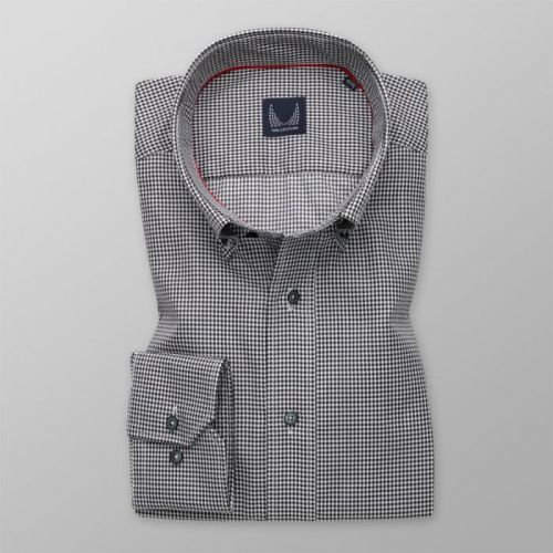 Pánska košeľa Slim Fit s jemným čiernym vzorom 12101