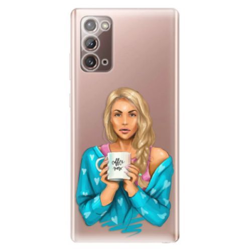 Odolné silikónové puzdro iSaprio - Coffe Now - Blond - Samsung Galaxy Note 20