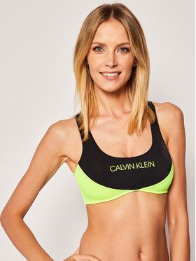 Calvin Klein Swimwear Vrchný diel bikín Bralette KW0KW00898 Žltá