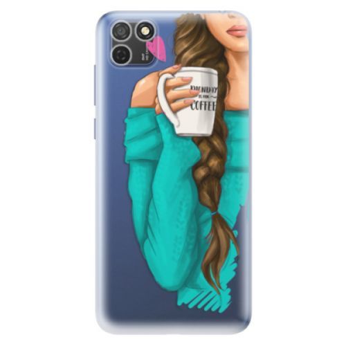 Odolné silikónové puzdro iSaprio - My Coffe and Brunette Girl - Honor 9S