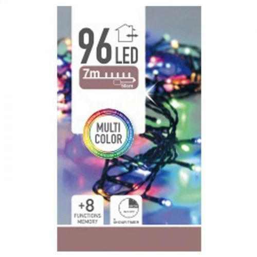 Svetelná reťaz vianočná Twinkle multicolor, 96 LED