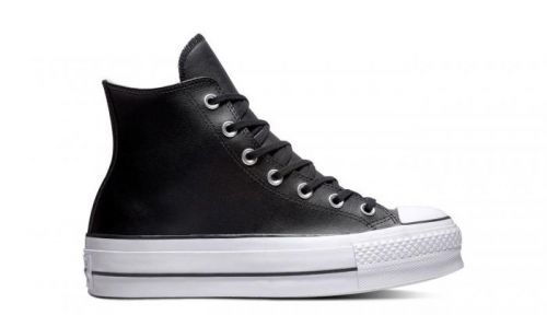 Converse Chuck Taylor All Star Platform Leather High-Top čierne 561675C