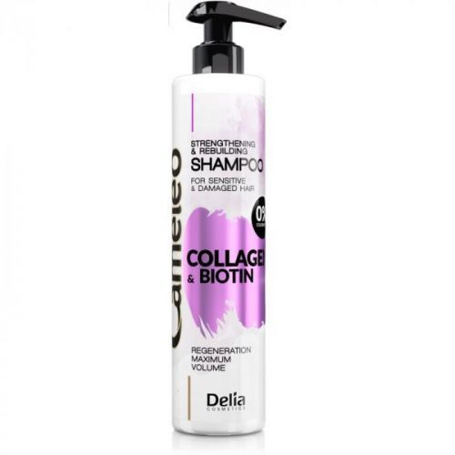 Delia Cosmetics Cameleo Collagen & Biotin posilňujúci šampón pre poškodené a krehké vlasy 250 ml