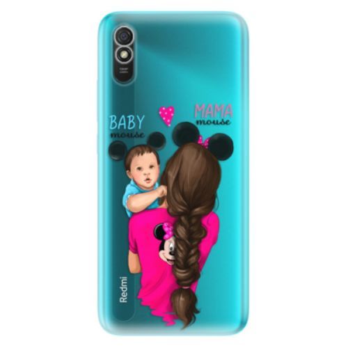 Odolné silikónové puzdro iSaprio - Mama Mouse Brunette and Boy - Xiaomi Redmi 9A
