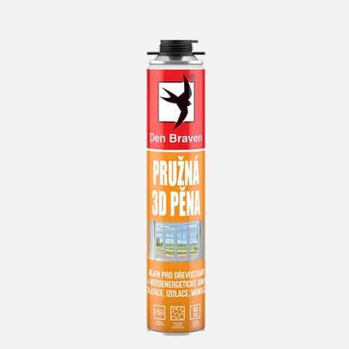 Den Braven Pružná 3D pena pištoľová - biela - 750 ml