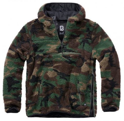 Bunda fleecová Brandit Teddyfleece Worker Pullover - woodland, L