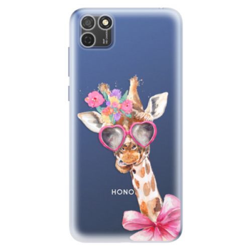 Odolné silikónové puzdro iSaprio - Lady Giraffe - Honor 9S