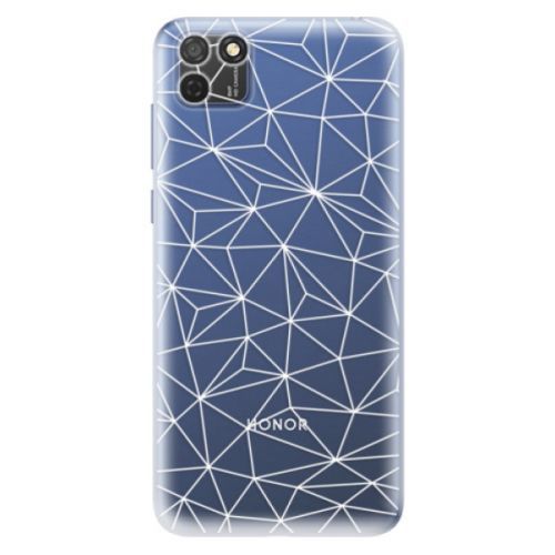 Odolné silikónové puzdro iSaprio - Abstract Triangles 03 - white - Honor 9S