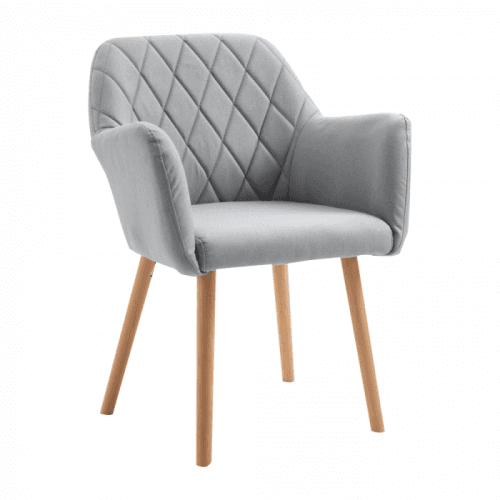 Křeslo, šedá/buk, EKIN