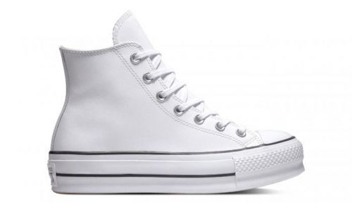 Converse Chuck Taylor All Star Platform Leather High-Top biele 561676C